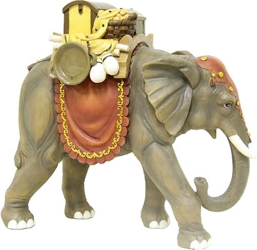 FADEDA Elefant/Höhe:15 cm/handbemalt/detailgetreue Krippen Figuren - Weihnachten Tisch Dekoration Krippe Zubehör von FADEDA