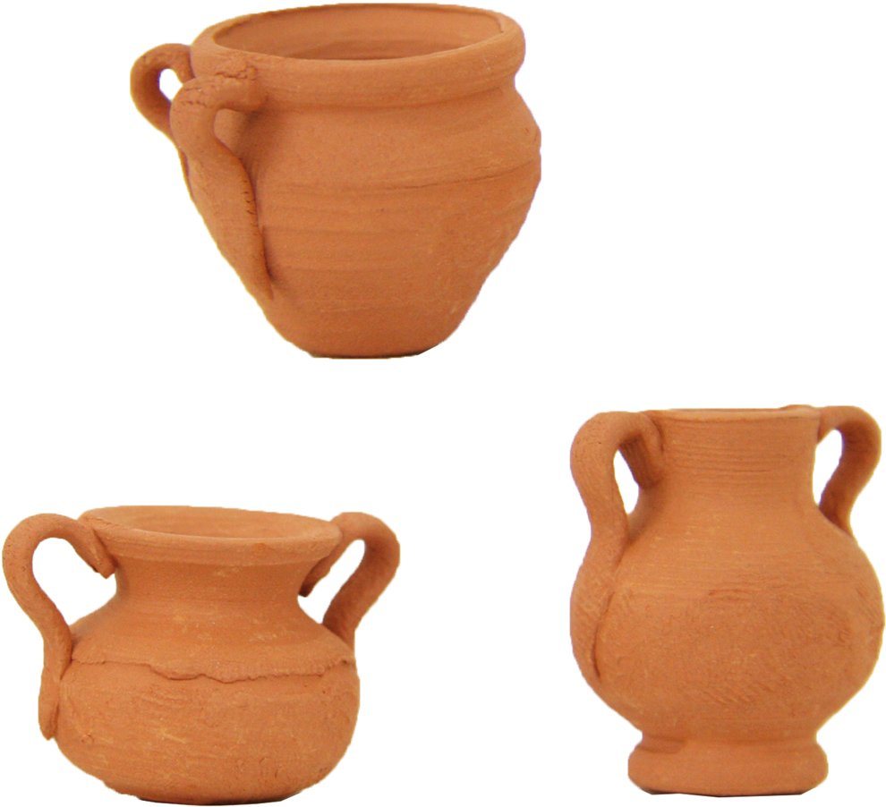 FADEDA Krippen-Zubehör 3x FADEDA Terracotta Töpfe, Höhe in cm: 2,6 (3 St) von FADEDA