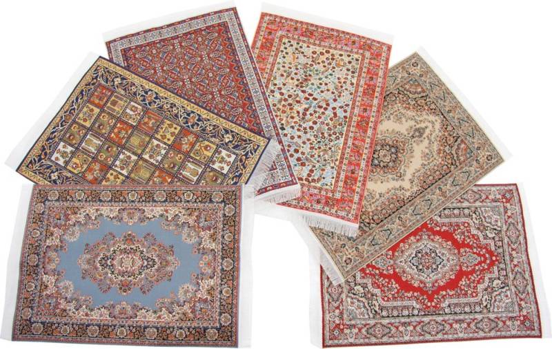 FADEDA Krippen-Zubehör 6x FADEDA Miniaturteppich, Höhe in cm: 0,1 (6 St) von FADEDA