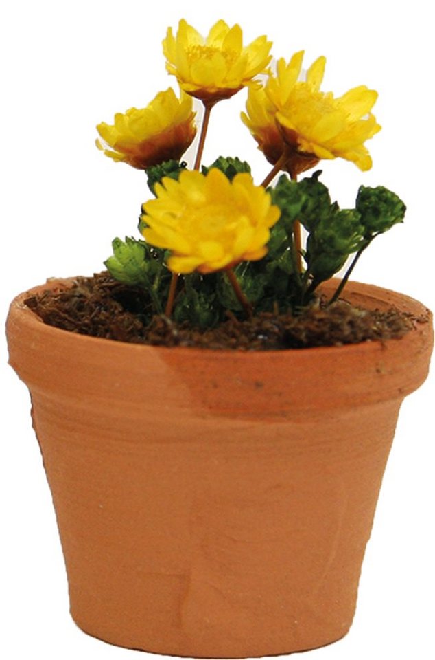 FADEDA Krippen-Zubehör FADEDA Blumentopf, gelbe Blumen, Höhe in cm: 3 (1 St) von FADEDA