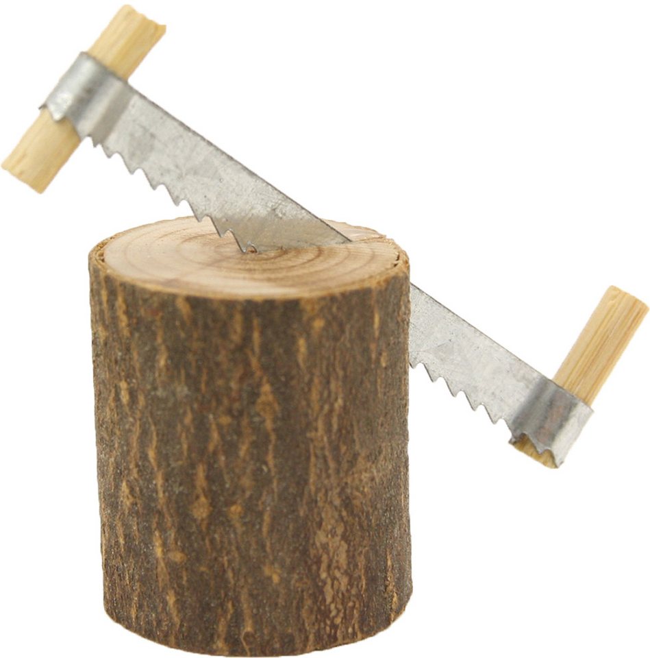 FADEDA Krippen-Zubehör FADEDA Hackstock mit Säge, Höhe in cm: 5,4 (1 St) von FADEDA