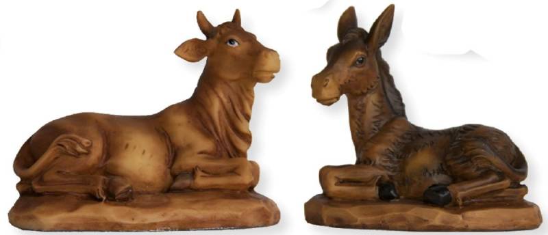 FADEDA Krippenfigur 2x FADEDA Ochs und Esel, Höhe in cm: 30 (2 St) von FADEDA
