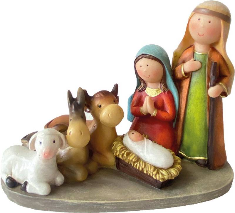 FADEDA Krippenfigur 5x FADEDA Krippenfiguren kindlich, mit Brett, Höhe in cm: 13 Ø (1 St) von FADEDA