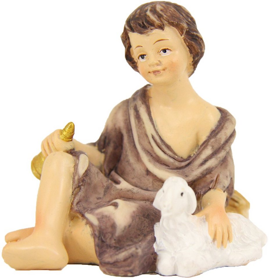 FADEDA Krippenfigur FADEDA JOK: Hirte sitzend mit Horn, Höhe in cm: 8 (1 St) von FADEDA