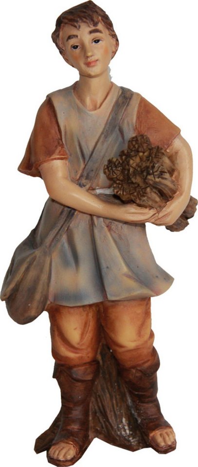 FADEDA Krippenfigur FADEDA Junge mit Holz, Höhe in cm: 7 (1 St) von FADEDA