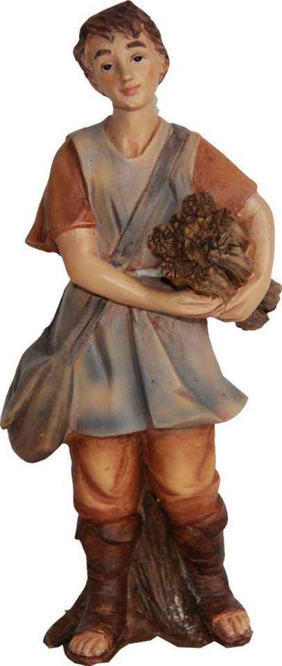 FADEDA Krippenfigur FADEDA Junge mit Holz, Höhe in cm: 9 (1 St) von FADEDA