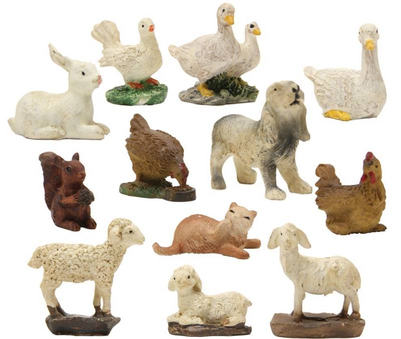 FADEDA Tierfigur 12x FADEDA Tierset, Höhe in cm: 3 (12 St) von FADEDA
