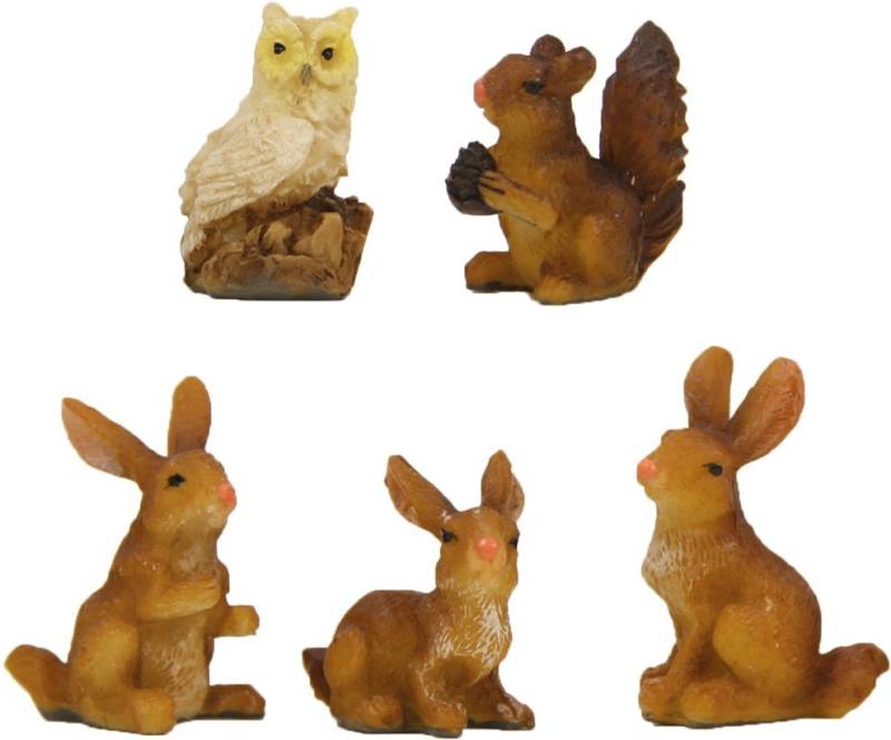 FADEDA Tierfigur 5x FADEDA Tierset Waldtiere, Höhe in cm: 2,2 (5 St) von FADEDA