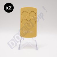 Fadini - Lot von 2 Fernbedienungen divo 71 Gelb - Frequenz 433.92 MHz - 4 Kanäle - Rolling Code - Referenz : 7113YL - Kompatibel mit Motorisierten von FADINI