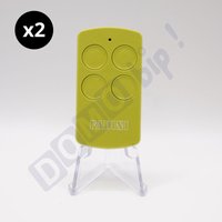 Fadini - Lot von 2 Fernbedienungen divo 71 Grün - Frequenz 433.92 MHz - 4 Kanäle - Rolling Code - Referenz : 7113GL - Kompatibel mit Motorisierten von FADINI