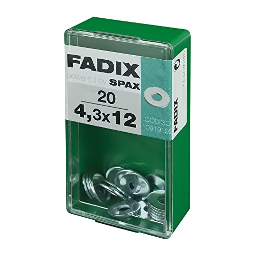 CAJA S 20 uds. ARANDELA PLANA ANCHA CINC 4,3 x 12 mm FADIX von FADIX
