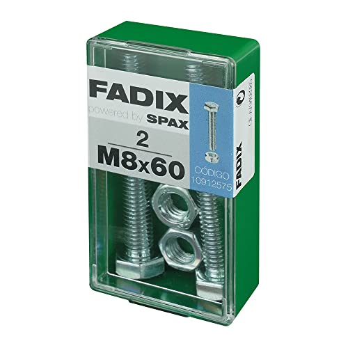 Box S 2 Stück Schraube Metallic Cab Hex + Zink M 8 x 60 mm Fadix Box S 2 Stück Schraube Metallic Cab Hex + Zink M 8 x 60 mm Fadix von FADIX