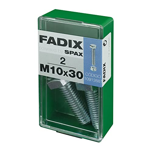 Box S 2 Stück Schraube Metallic Cab Hex + Zinkrohr M10 x 30 mm Fadix von FADIX