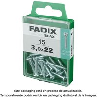 Selbstschneidende Schraube, cr, Zink, 39 x 22 mm, Karton mit 15 Stück. Fadix 85761 von FADIX