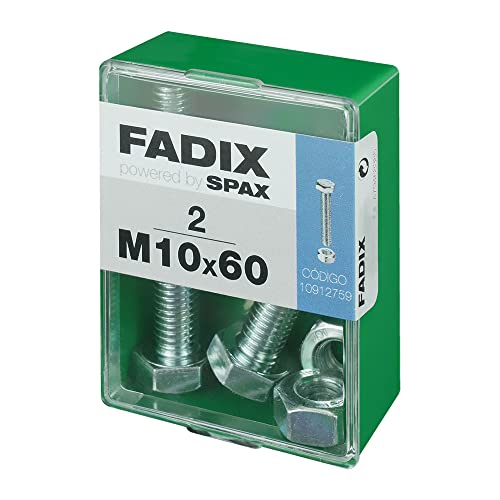 CAJA M 2 uds. metrische Drehmaschine CAB HEX + Tube CINC M10 x 60 mm FADIX CAJA M 2 uds. metrische Drehmaschine CAB HEX + Tube CINC M10 x 60 mm FADIX von FADIX