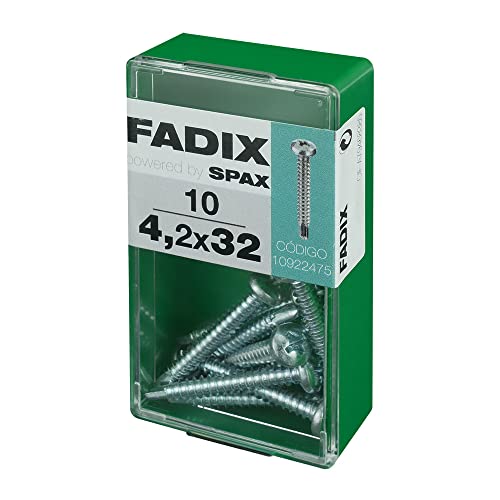 CAJA S 10 uds. Drehkreuz rot CHAPA CR AUTOT. 4,2 x 32 mm FADIX von FADIX