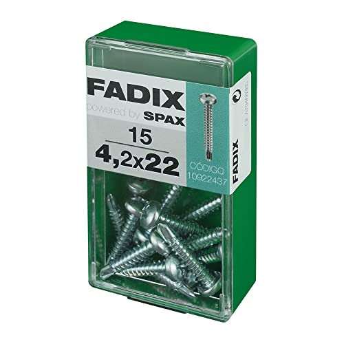 FADIX 18121 Box S 15 Stück. Gewindeschraube Blech CR AUTOT. 4,2 x 22 mm, bunt von FADIX