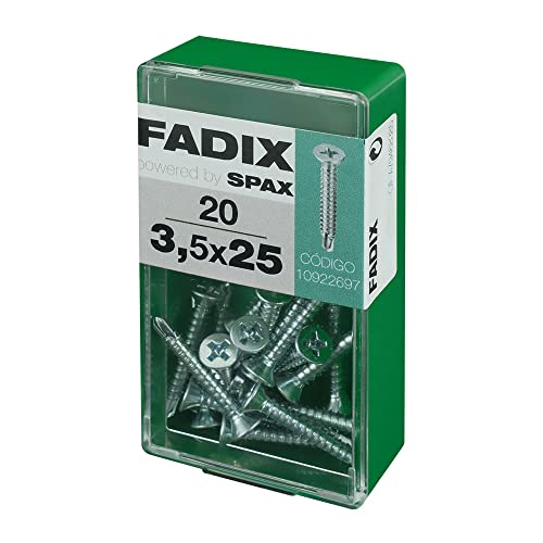 Gehäuse S 20 Stück ROSSCHRAUBE CHAPA CP AUTOT. Zink 3,5 x 25 mm FADIX von FADIX