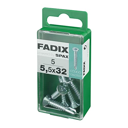 CAJA S 5 uds. TORNILLO ROSCA CHAPA CP AUTOT. CINC 5,5x32 mm FADIX CAJA S 5 uds. TORNILLO ROSCA CHAPA CP AUTOT. CINC 5,5x32 mm FADIX von FADIX