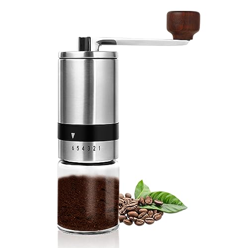 FAEFTY Kaffeemühle Manuell Coffee Grinder Mit Keramikmahlwerk Verstellbarer Mahlgrad von FAEFTY