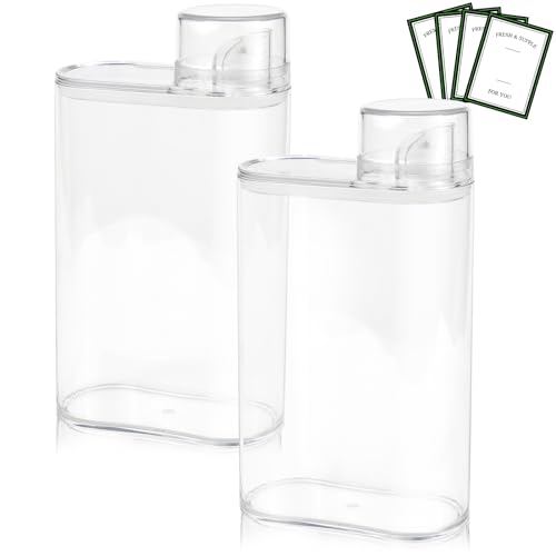 1300 Ml Luftdichter Waschmittelspender mit Messbecher Waschpulver Aufbewahrungsbox Waschpulver Dosierer Mehrzweck-Waschpulverspender Waschpulver-BehäLter füR WeichspüLer (2 Stück) von FAELNK