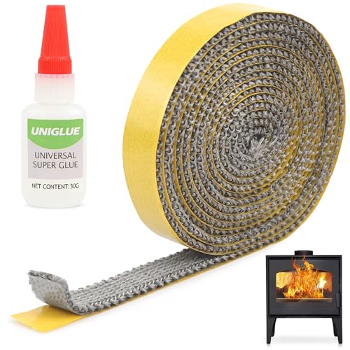 Kamindichtung Selbstklebend 3m Ofen Dichtschnur Kaminofen Zubehör Breite 3mm x 20mm Hitzebeständig für Smoker Ofen Kamine Holzöfen Schornsteinverlängerung von FAELNK