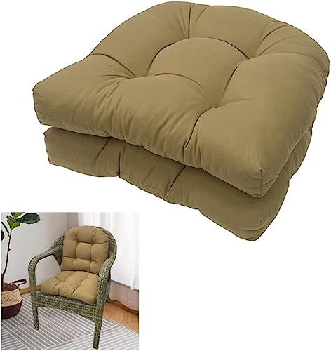 2er-Set Stuhlkissen for Drinnen Und Draußen, for Terrassenmöbel, Wasserdicht Und Lichtbeständig, Mit Abgerundeten Ecken, for Garten Und Rasen – 48 X 48 cm Stuhlkissen(Green) von FAFAKO