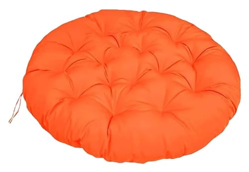 Runde Stuhlkissen, Hängesesselkissen Aus Rattan, Geeignet For Gärten Im Freien, Schaukeln Im Innenbereich, Sofas, Den Heimgebrauch (Stühle Nicht Im Lieferumfang Enthalten) Stuhlkissen(Orange,100x100cm von FAFAKO