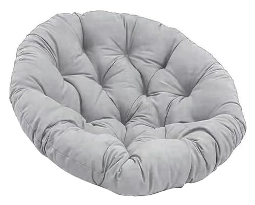 Runde Stuhlkissen, Hängesesselkissen Aus Rattan, Geeignet for Gärten Im Freien, Schaukeln Im Innenbereich, Sofas, Den Heimgebrauch (Stühle Nicht Im Lieferumfang Enthalten) Stuhlkissen(Gray,60x60cm) von FAFAKO