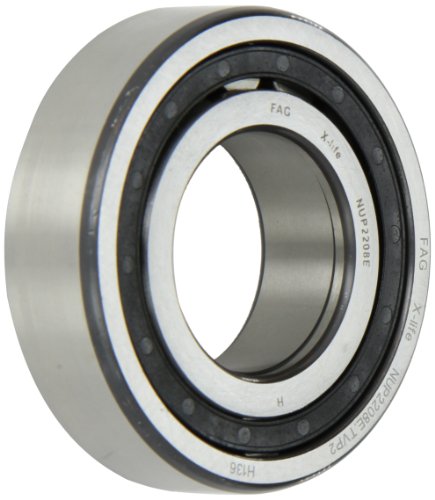 FAG nup2208e-tvp2 Zylindrische Roller Bearing, einreihig, gerade Bohrung, abnehmbarer Ring innen, zwei Stück, Hohe Kapazität, normal Clearance, metrisches, 40 mm ID, 80 mm OD, 23 mm Breite von FAG Bearings