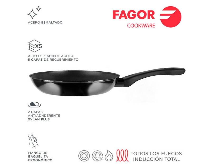 FAGOR Bratpfanne Fagor Bra Pfanne FAGOR Indutherm Schwarz Emaillierter Edelstahl Ø 26 c FAGOR Bratpfanne Fagor Bra Pfanne FAGOR Indutherm Schwarz Emaillierter Edelstahl Ø 26 c von FAGOR