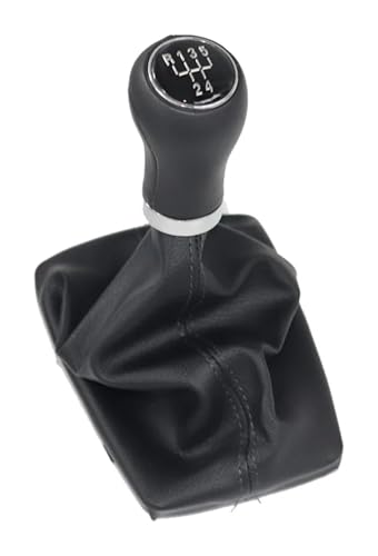 FAHBSTR Für A4 8E B6 B7 2000-2008 Auto Schaltknauf Hebel Gaitor Boot Cover Schalthebelknauf Schaltknauf Knauf(R12345 Black Line) von FAHBSTR