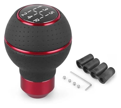 FAHBSTR Für M8 M10 M11 M12 Schalthebel Schalthebelknopf Schaltkopf Universal Auto Schaltknauf 5 Gang Schalthebelknauf Schaltknauf Knauf(rot) von FAHBSTR