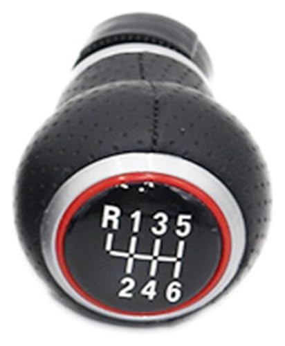 FAHBSTR Für Octavia 2 A5 A6 2004-2013 5/6 Geschwindigkeit Schalthebel Stick Schaltknauf Leder Boot Stick Shifter Handball Schaltknauf Knauf(6 Speed Knob) von FAHBSTR