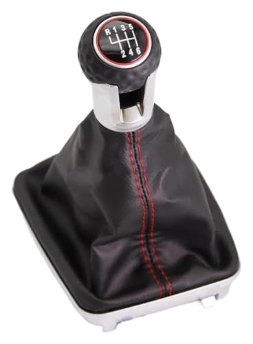 FAHBSTR Für VW Für G&olf 7 Für A7 MK7 Für GTI Für GTD 2013-2018 5 6-Gang-Schalthebel Für Auto-Schalthebel Mit Ledermanschette Schaltknauf Knauf(6 Speed) von FAHBSTR