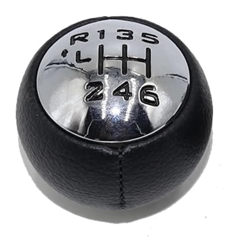 Für Fiat Für Scudo 2 II 2007-2016 Manueller Wählhebel Schaltknauf Hebel Wechselgetriebe Schalthebel Leder Schaltknauf Schaltknauf Knauf(6 speed) von FAHBSTR