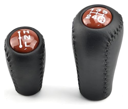 Für T&oyota Für Land Cruiser Für Prado FJ150 FJ120 MT Holz Farbe Manuelle Getriebe Schaltknauf Stick Shifter Handball Schaltknauf Knauf(2pcs Black Walnut) von FAHBSTR