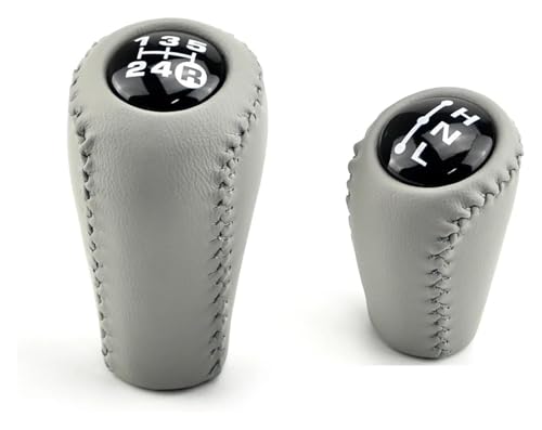 Für T&oyota Für Land Cruiser Für Prado FJ150 FJ120 MT Holz Farbe Manuelle Getriebe Schaltknauf Stick Shifter Handball Schaltknauf Knauf(2pcs Gray) von FAHBSTR