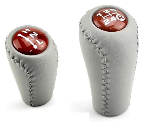 Für T&oyota Für Land Cruiser Für Prado FJ150 FJ120 MT Holz Farbe Manuelle Getriebe Schaltknauf Stick Shifter Handball Schaltknauf Knauf(2pcs Gray Walnut) von FAHBSTR