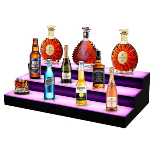 FAHKNS LED-beleuchtetes Likörflaschen-Display, 3 Etagen, 61 cm, LED-Spirituosenregal mit RF-Fernbedienung, Likörflaschen-Zubehörregal für Hausbar, 16 statische Farben, 4 dynamische Modi FAHKNS LED-beleuchtetes Likörflaschen-Display, 3 Etagen, 61 cm, LED-Spirituosenregal mit RF-Fernbedienung, Likörflaschen-Zubehörregal für Hausbar, 16 statische Farben, 4 dynamische Modi von FAHKNS