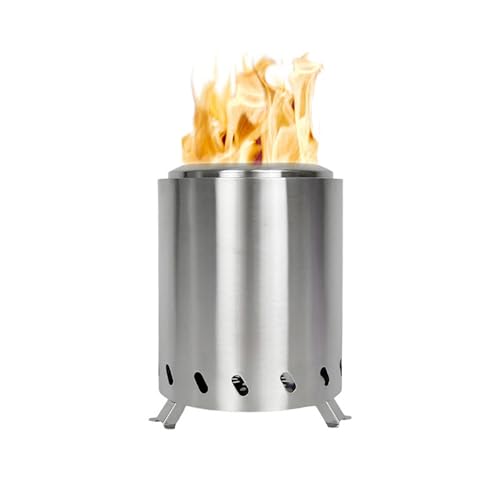 FAHKNS Rauchfreie Tisch-Feuerstelle, 304 Edelstahl, Mini-Tisch-Feuerstelle für Deck und Outdoor-Camping, Abnehmbarer Aschenbecher, Doppelbrennstoff-Herd, Silikonmatte und Reisetasche, 14 x 20 cm FAHKNS Rauchfreie Tisch-Feuerstelle, 304 Edelstahl, Mini-Tisch-Feuerstelle für Deck und Outdoor-Camping, Abnehmbarer Aschenbecher, Doppelbrennstoff-Herd, Silikonmatte und Reisetasche, 14 x 20 cm von FAHKNS