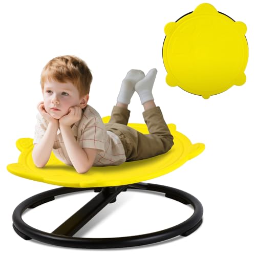 FAHKNS Sensorischer Kinderstuhl, Drehstuhl für autistische Kinder, 360°-Sitz- und Drehtraining, sensorischer Stuhl, verbessert Autismus, Bewegungskrankheit, Rutschfester Metallsockel, Drehstuhl für von FAHKNS