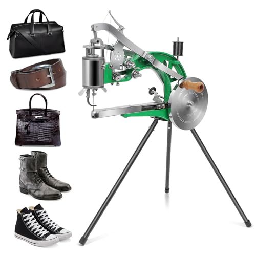 Leder Nähmaschine Schuhreparaturmaschine Cobbler Nähmaschine mit Dual Baumwolle Nylon Linie Handnähmaschine für Schuhe Taschen Zelte Kleidung von FAHKNS