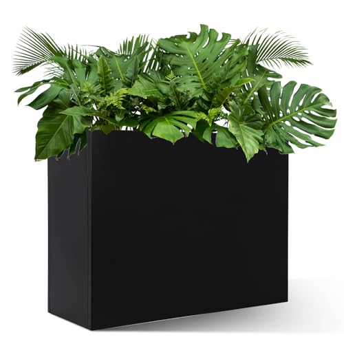Pflanzkasten aus Metall, 81,3 x 30,5 x 61 cm, robust, hoch, schwarz, mit herausnehmbarem Einsatzregal für Veranda, Garten, Terrasse, Hof – wetterfest, langlebig und ideal für den Innen- und Pflanzkasten aus Metall, 81,3 x 30,5 x 61 cm, robust, hoch, schwarz, mit herausnehmbarem Einsatzregal für Veranda, Garten, Terrasse, Hof – wetterfest, langlebig und ideal für den Innen- und von FAHKNS