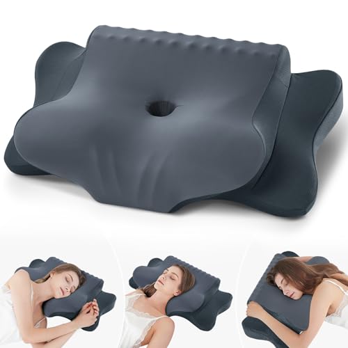 FAIORD Nackenkissen Kopfkissen, Memory Foam Kissen Ergonomisches Kopfkissen, Nackenstützkissen für Seitenschläfer, Rücken und Bauchschläfer, 64X39X13 cm, Dunkelgrau FAIORD Nackenkissen Kopfkissen, Memory Foam Kissen Ergonomisches Kopfkissen, Nackenstützkissen für Seitenschläfer, Rücken und Bauchschläfer, 64X39X13 cm, Dunkelgrau von FAIORD