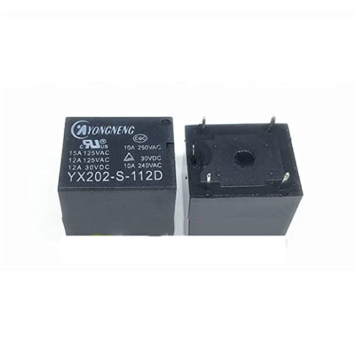 5PCS Relais YX202-S-112DM YX202-S-112DMF YX202-S-112D 4PIN 5PIN 10A/250VAC DC12V Bedienelemente und Anzeigen (Size : YX202-S-112D 5PIN) von FAIRAH