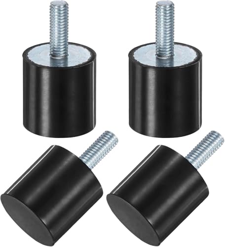 4 Stück VE M8 M6 Anti-Vibrations Isolator Halterungen Silentblock (Black, M8 3030) 4 Gummi-Absorber D30mm×H30mm, männliche Ausführung, M8×23mm Gewindebolzen, geeignet für Kompressoren,Autos, von FAIREDEAR