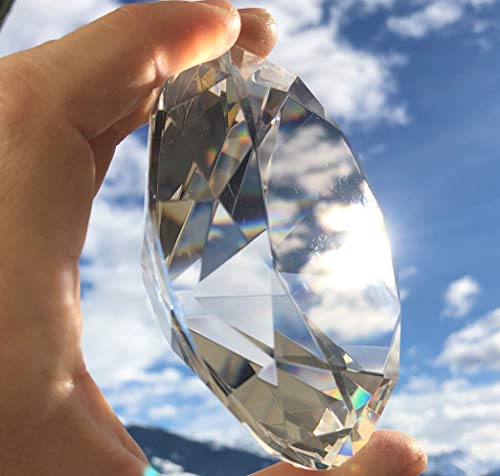 FAIRY TAIL & GLITZER FEE Glasdiamant Kristallglas 10 cm Diamant Brillant 8 cm 7 cm 5 cm Dekodiamant Glas (Klar, 7) von FAIRY TAIL & GLITZER FEE