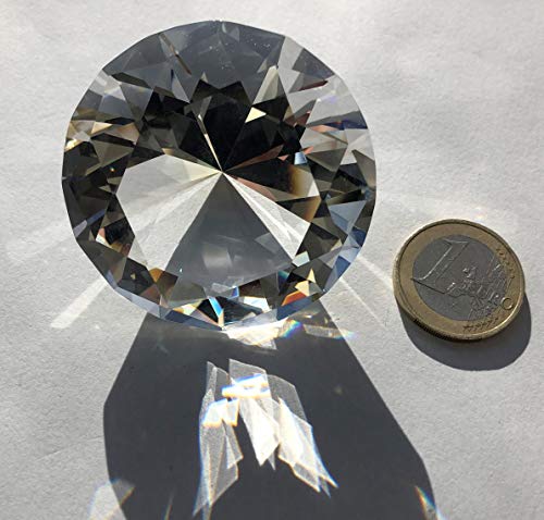 FAIRY TAIL & GLITZER FEE Glasdiamant Kristallglas 5 cm Diamant Brillant Dekodiamant Glas (Klar) von FAIRY TAIL & GLITZER FEE