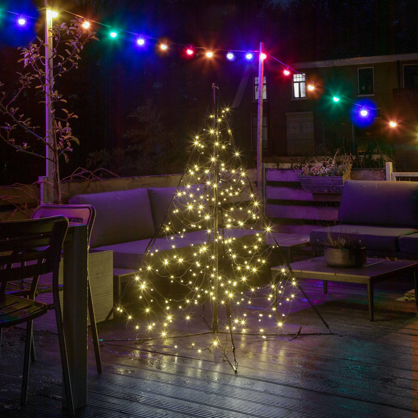 Fairybell Mast-Weihnachtsbaum 240 blink-LED 150cm von Fairybell
